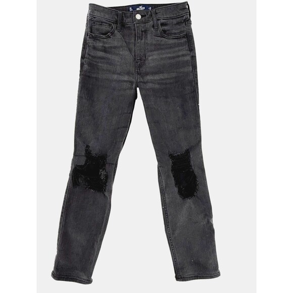 Hollister Denim - Hollister Jeans Women Size 3S Black Ripped Distressed Low Rise Skinny Denim Gray